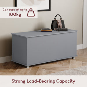 Leon Storage Ottoman - Grey