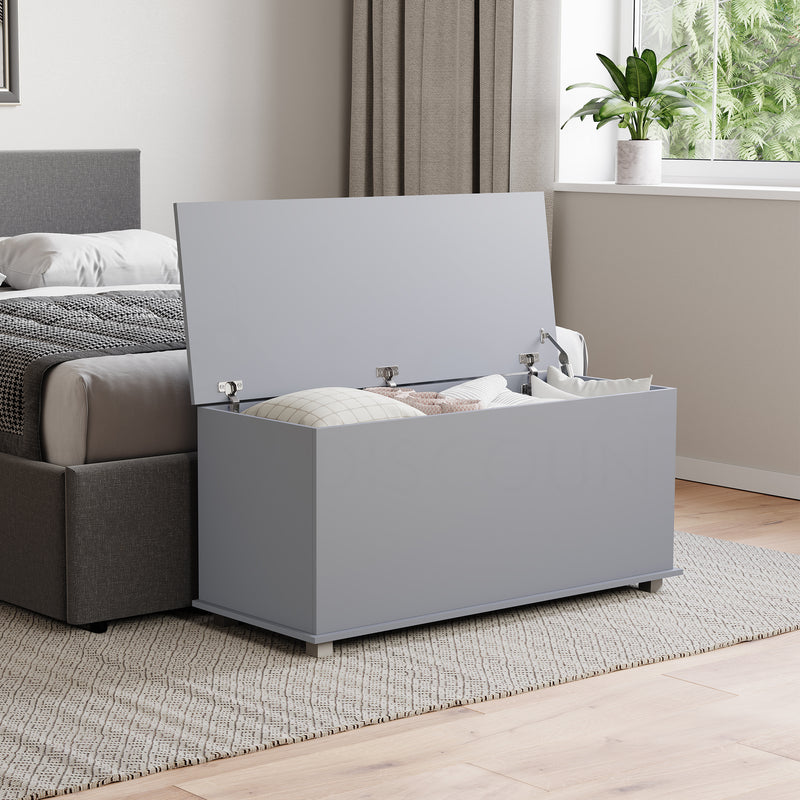Leon Storage Ottoman - Grey