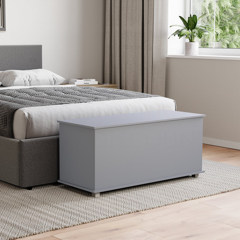 Leon Storage Ottoman - Grey