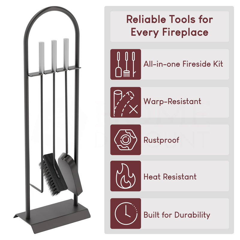 4-Piece Arc Companion Set - Black & Chrome