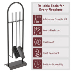 4-Piece Arc Companion Set - Black & Chrome