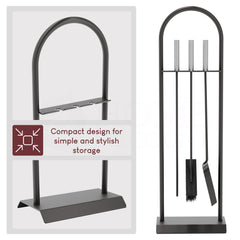 4-Piece Arc Companion Set - Black & Chrome