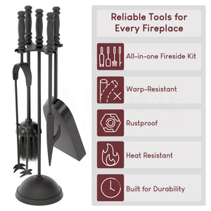 5-Piece Malham Companion Set - Black