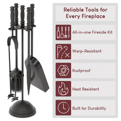 5-Piece Malham Companion Set - Black