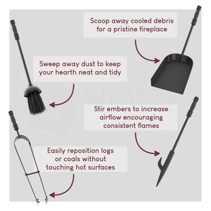 5-Piece Malham Companion Set - Black