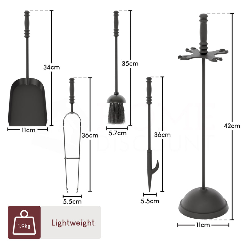 5-Piece Malham Companion Set - Black