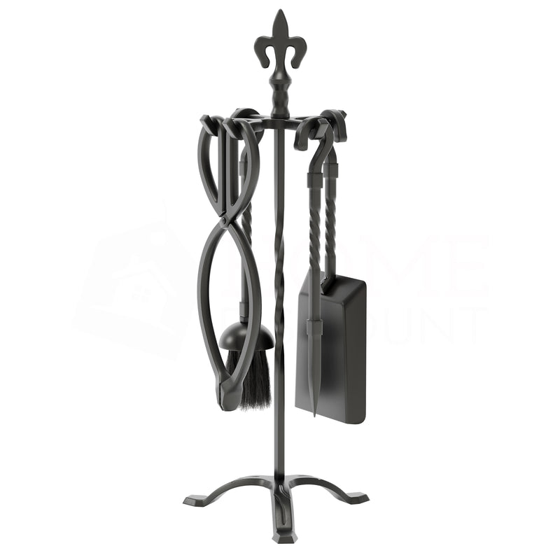 5-Piece Fleur De Lys Companion Set - Black