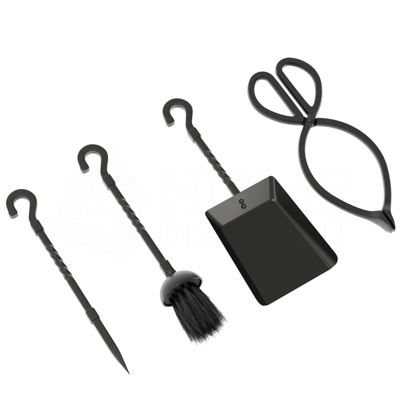5-Piece Fleur De Lys Companion Set - Black