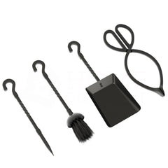 5-Piece Fleur De Lys Companion Set - Black