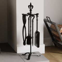 5-Piece Fleur De Lys Companion Set - Black
