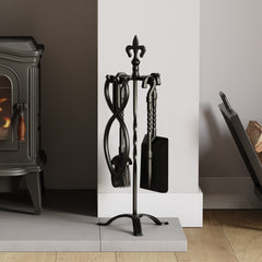 5-Piece Fleur De Lys Companion Set - Black