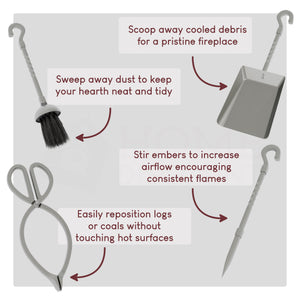 5-Piece Fleur De Lys Companion Set - Pewter