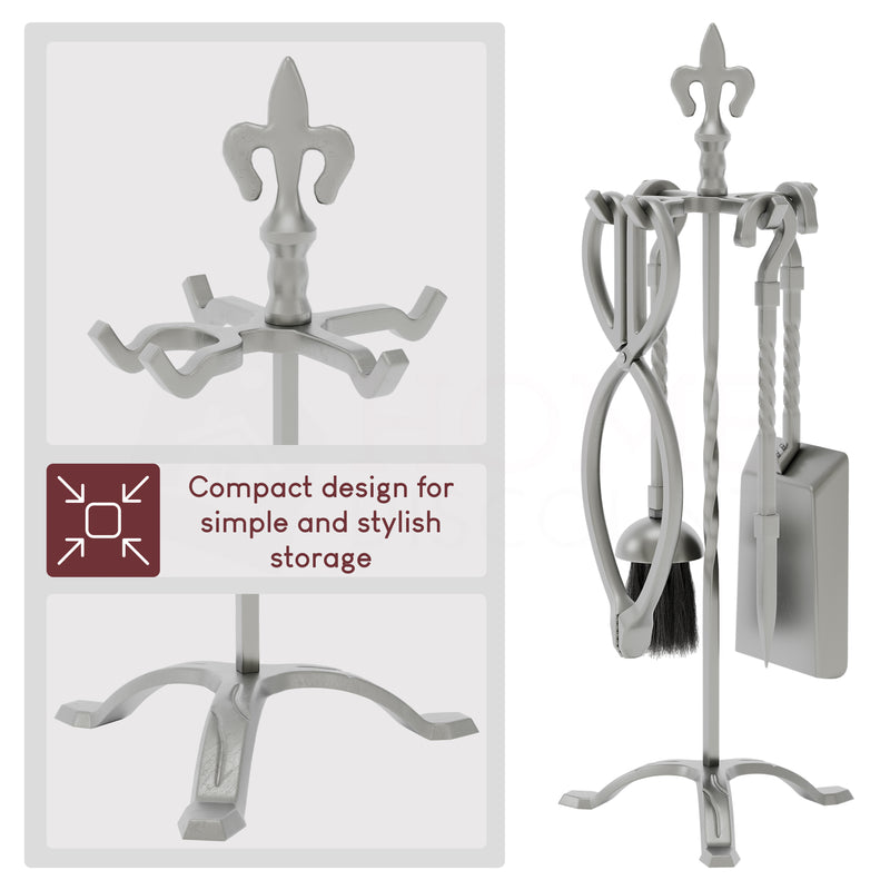 5-Piece Fleur De Lys Companion Set - Pewter