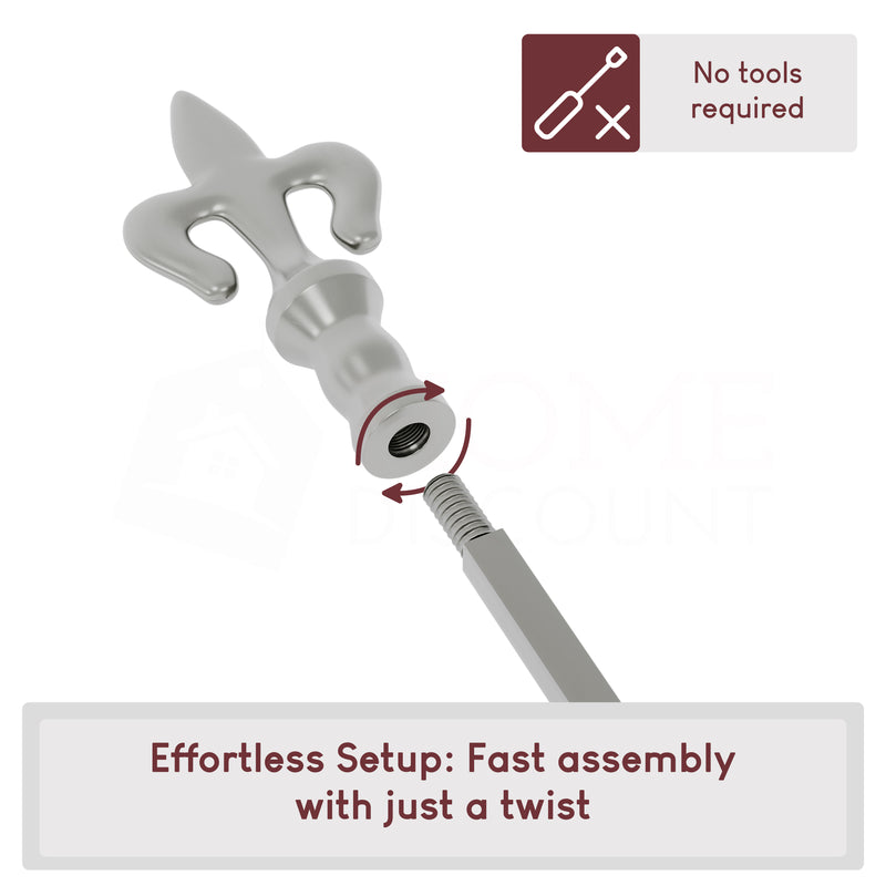 5-Piece Fleur De Lys Companion Set - Pewter