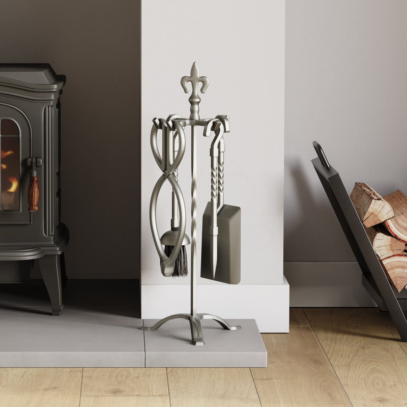 5-Piece Fleur De Lys Companion Set - Pewter