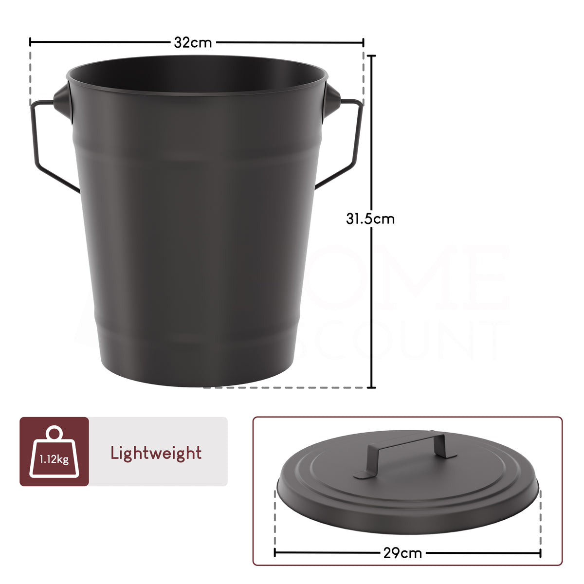 Ash Bucket - Black