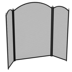 Selby 3-Panel Fire Guard - Black