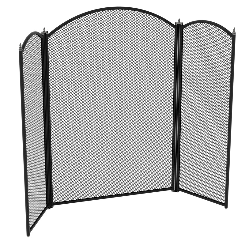 Selby 3-Panel Fire Guard - Black