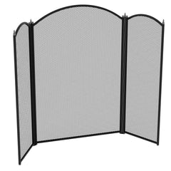Selby 3-Panel Fire Guard - Black