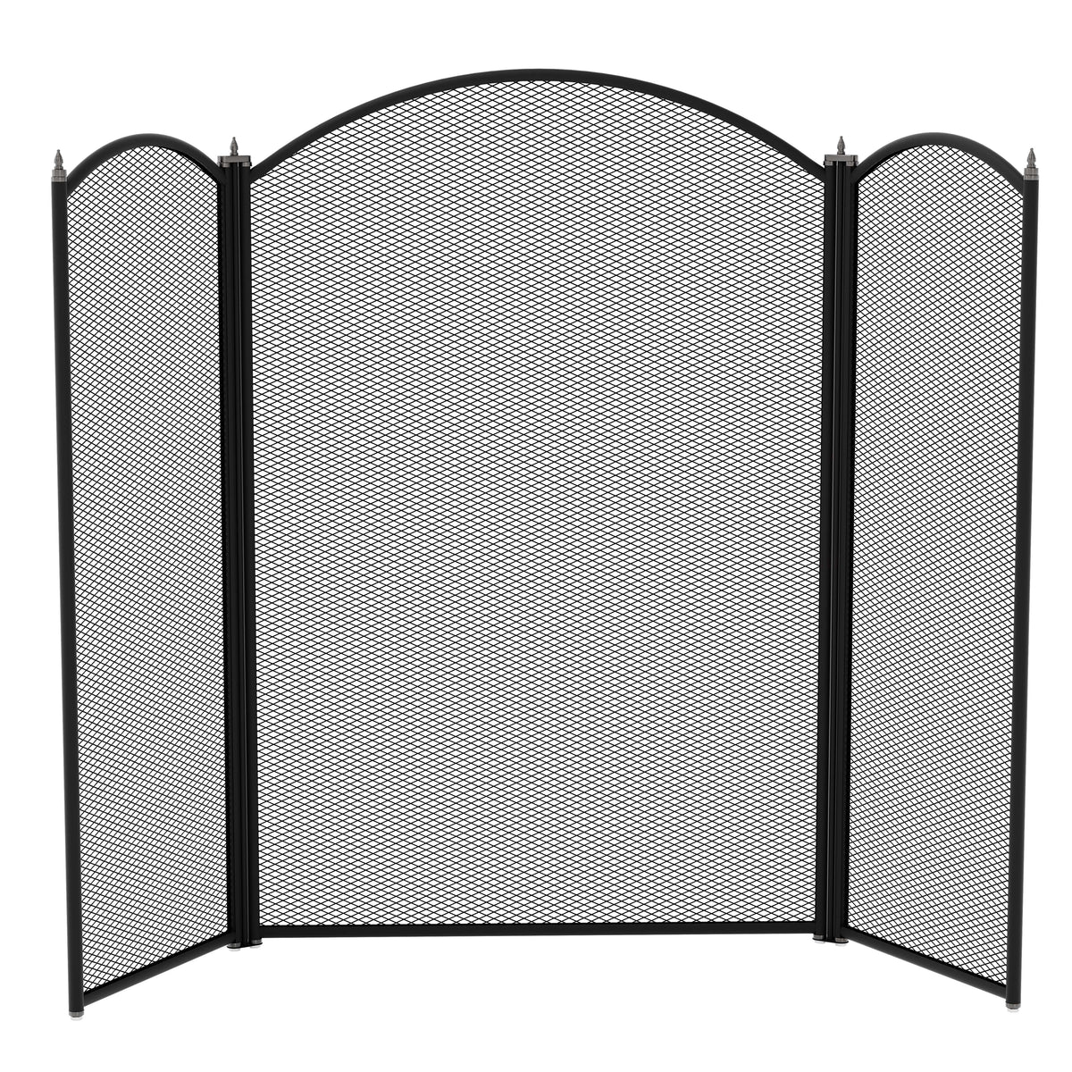 Selby 3-Panel Fire Guard - Black