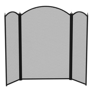 Selby 3-Panel Fire Guard - Black
