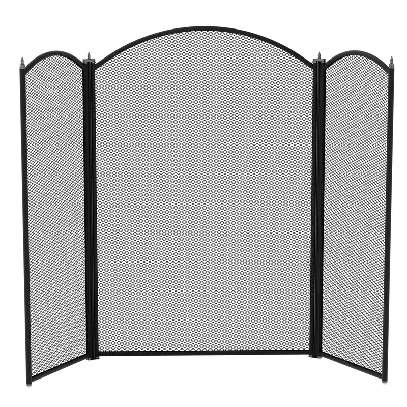 Selby 3-Panel Fire Guard - Black