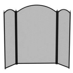 Selby 3-Panel Fire Guard - Black