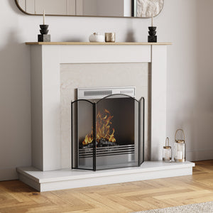 Selby 3-Panel Fire Guard - Black