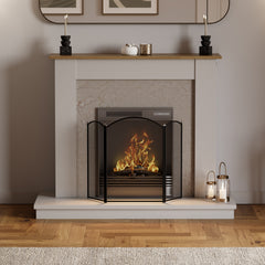 Selby 3-Panel Fire Guard - Black