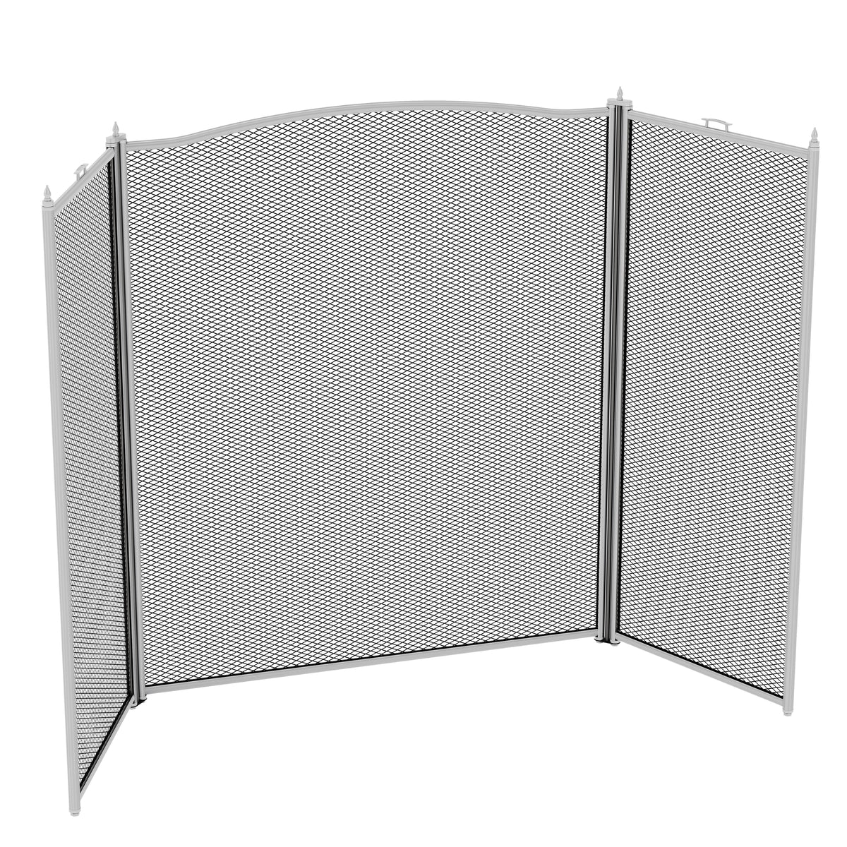 Denton 3-Panel Fire Guard - Pewter