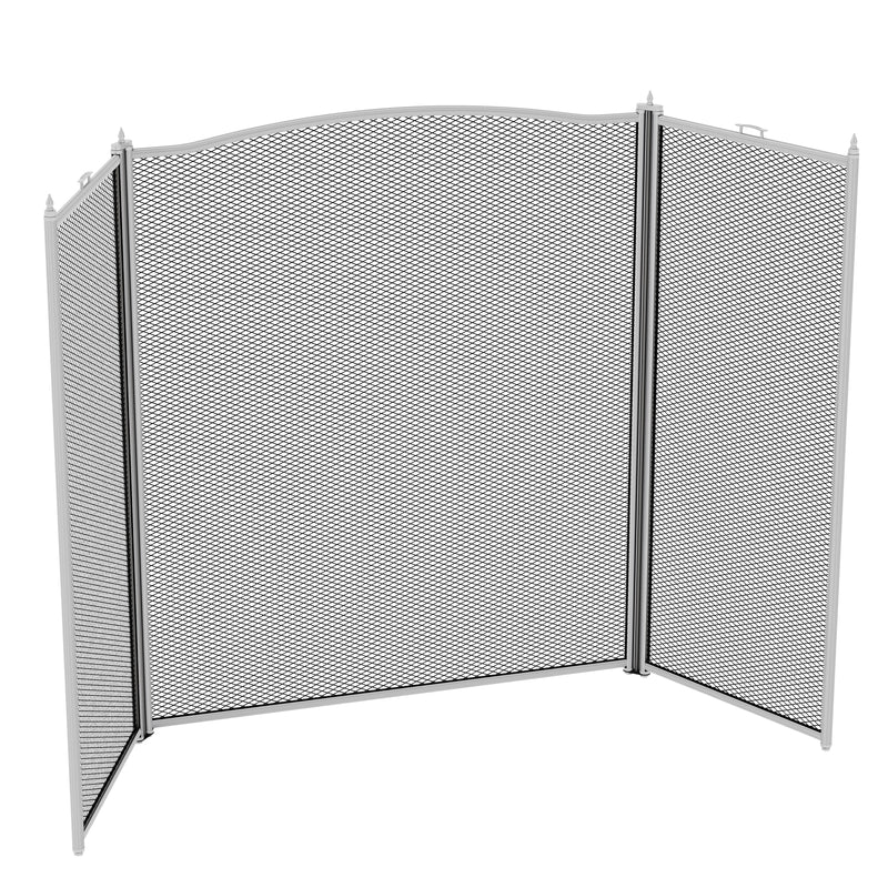 Denton 3-Panel Fire Guard - Pewter