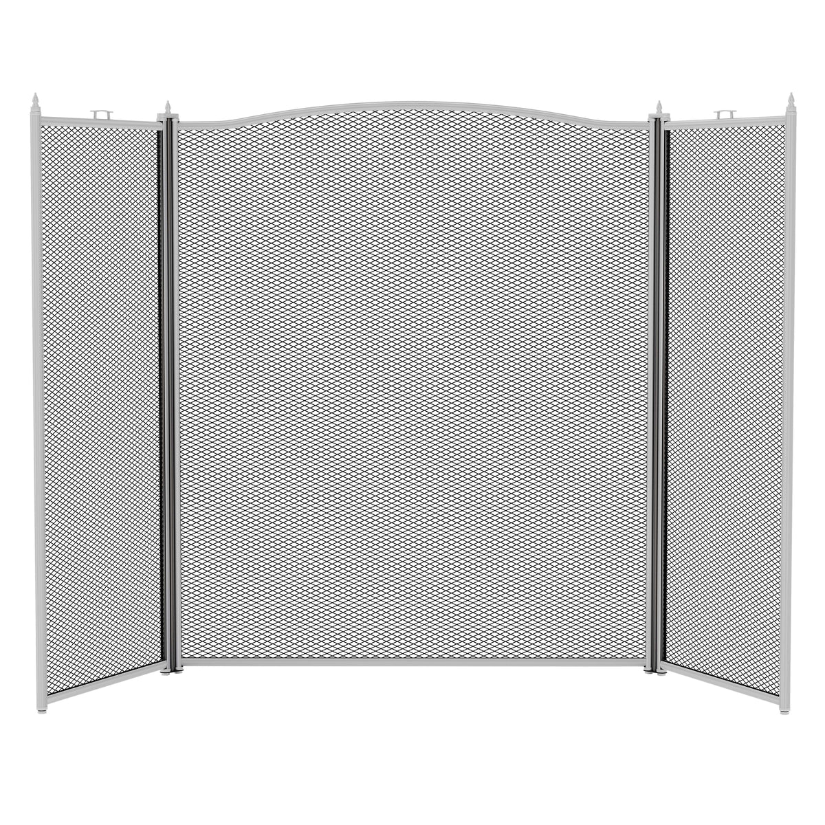 Denton 3-Panel Fire Guard - Pewter