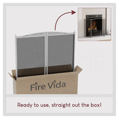 Denton 3-Panel Fire Guard - Pewter
