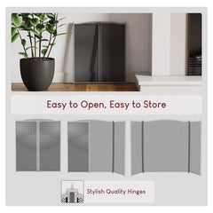 Denton 3-Panel Fire Guard - Pewter