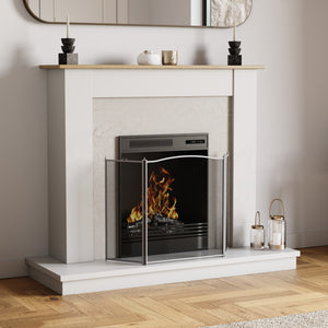 Denton 3-Panel Fire Guard - Pewter