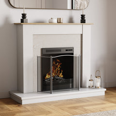 Denton 3-Panel Fire Guard - Pewter