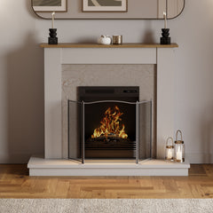 Denton 3-Panel Fire Guard - Pewter