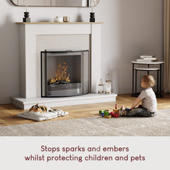 Buckton Fire Guard - Black