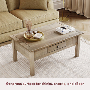 Panama 1-Drawer Coffee Table - Natural Oak