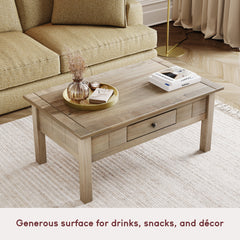 Panama 1-Drawer Coffee Table - Natural Oak