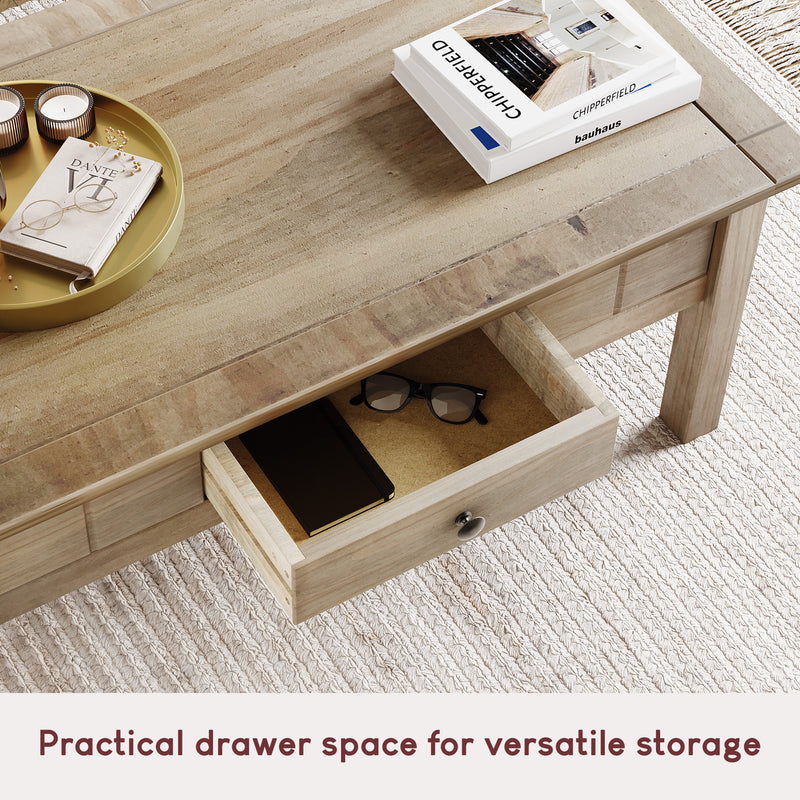 Panama 1-Drawer Coffee Table - Natural Oak
