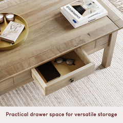 Panama 1-Drawer Coffee Table - Natural Oak