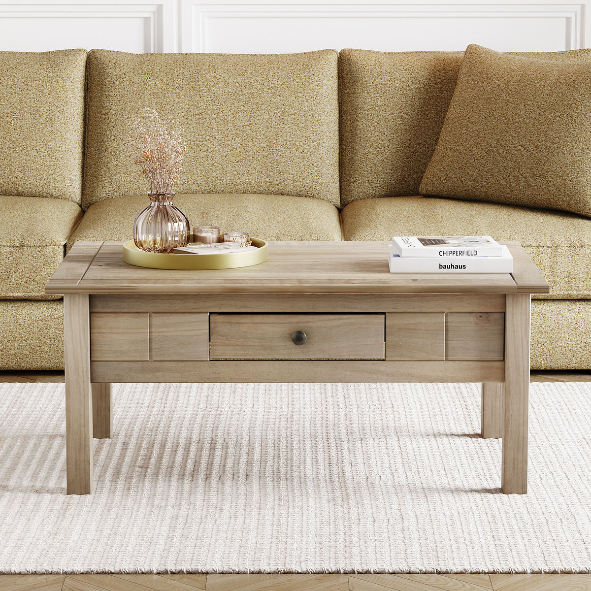 Panama 1-Drawer Coffee Table - Natural Oak