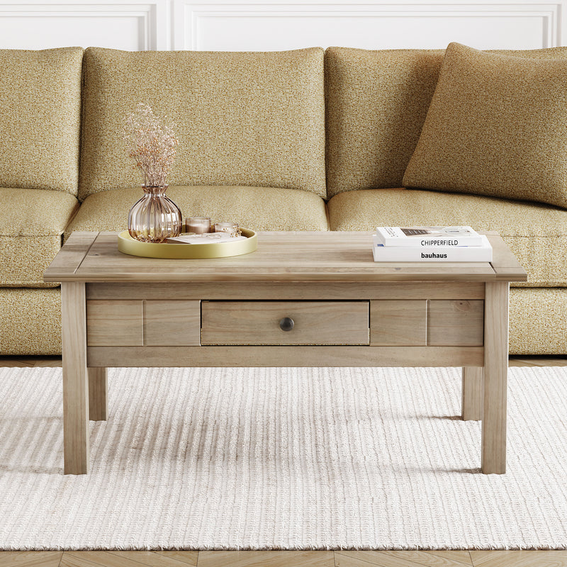 Panama 1-Drawer Coffee Table - Natural Oak