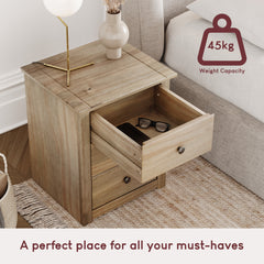 Panama 3-Drawer Bedside Chest