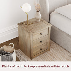 Panama 3-Drawer Bedside Chest