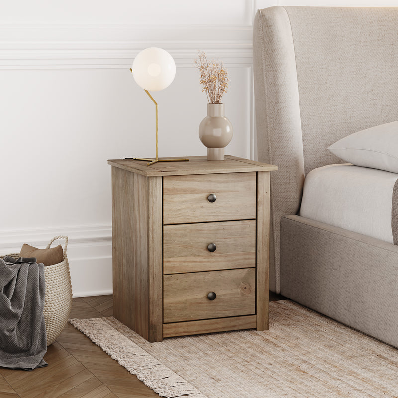 Panama 3-Drawer Bedside Chest