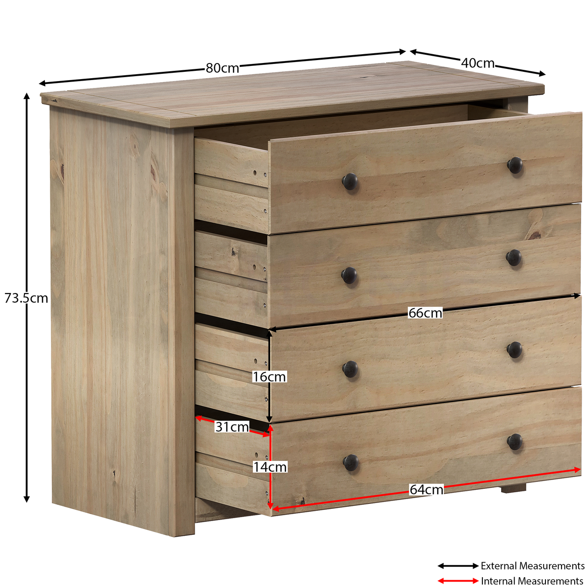 Panama 4-Drawer Chest