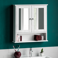 Priano 2 Door Mirrored Wall Cabinet With Shelf