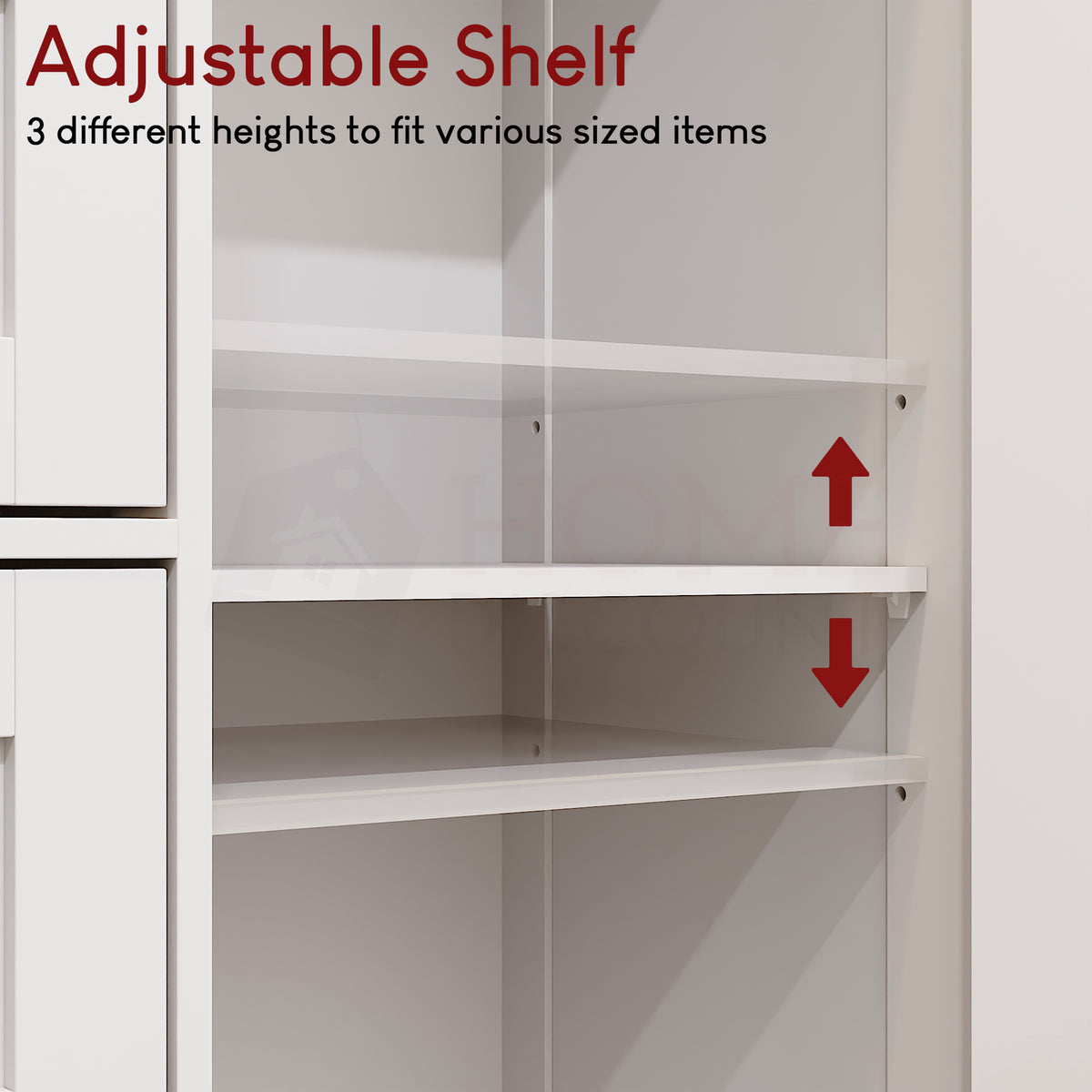 Priano 4-Drawer 1-Door Freestanding Unit, White